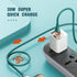30W Fast Charge Type-C to Lightning Braided Data Cable Compatible With iPhone 15 Series