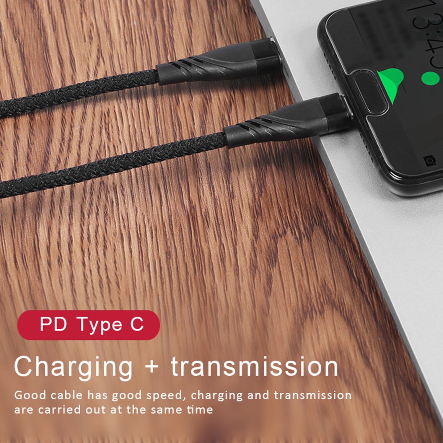 60W USB C to Lightning Cable 3FT Nylon Braided iPhone Cord Compatible With iPhone 15 Series