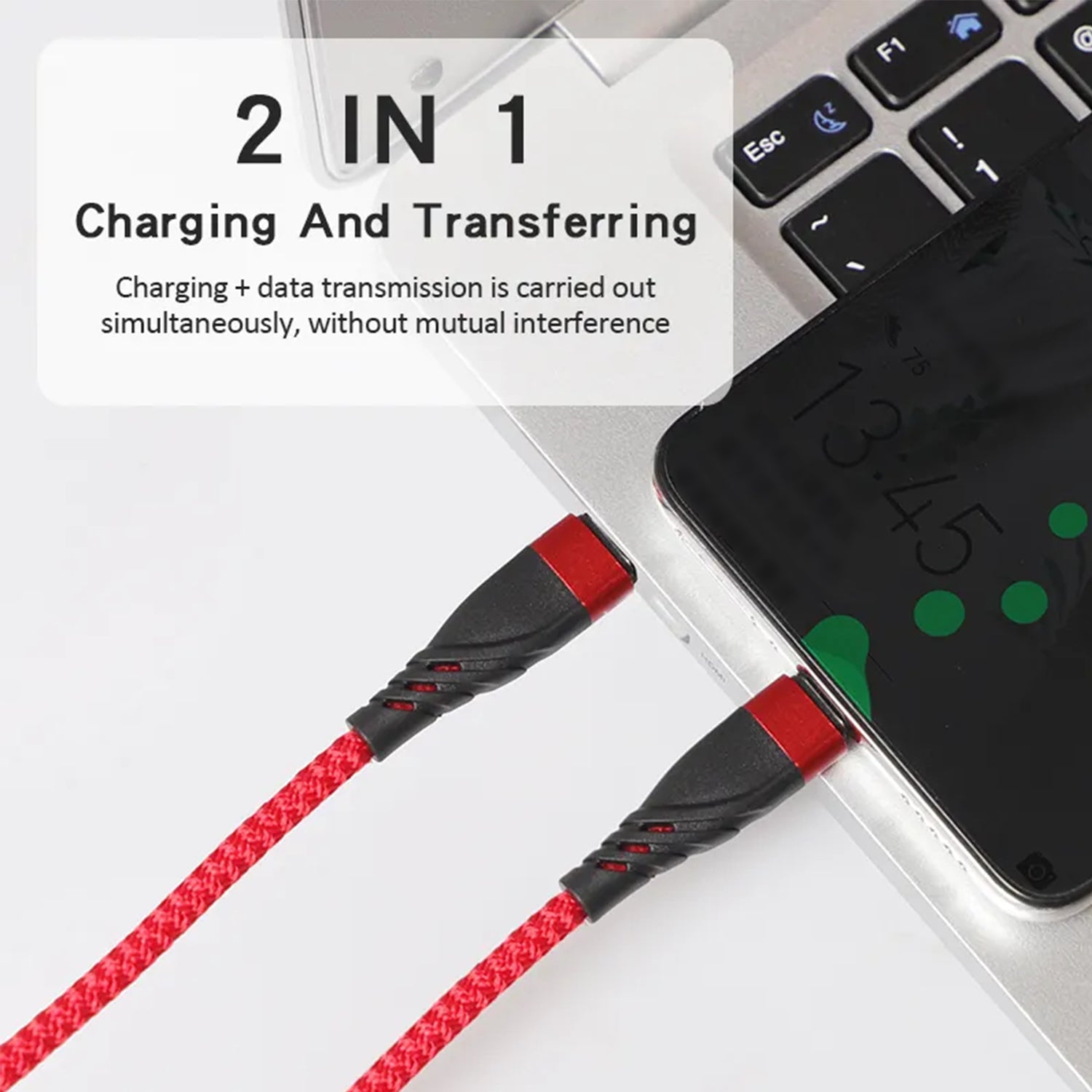 60W USB C to Lightning Cable 3FT Nylon Braided iPhone Cord Compatible With iPhone 15 Series