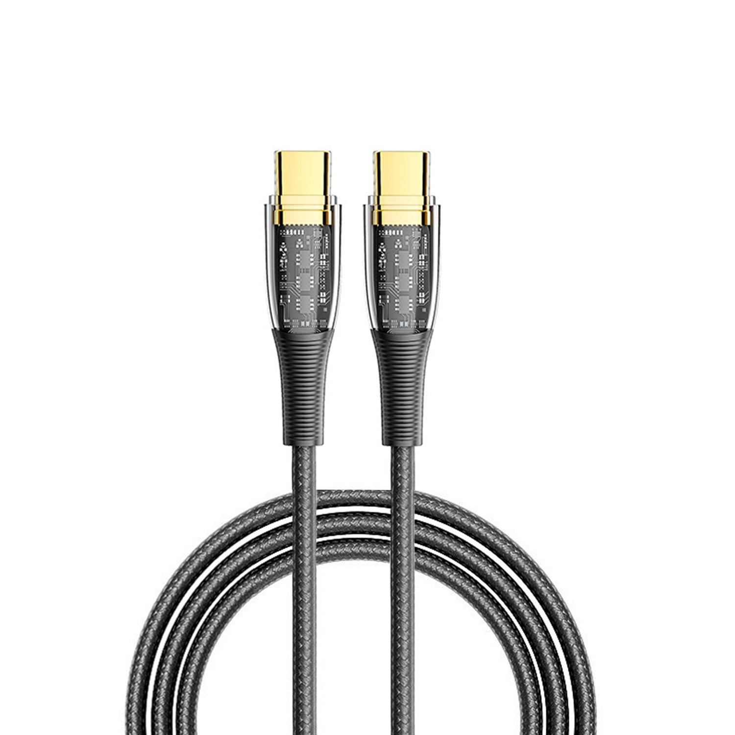 Type-C to Type-C Transparent Charging Sync Data Cable