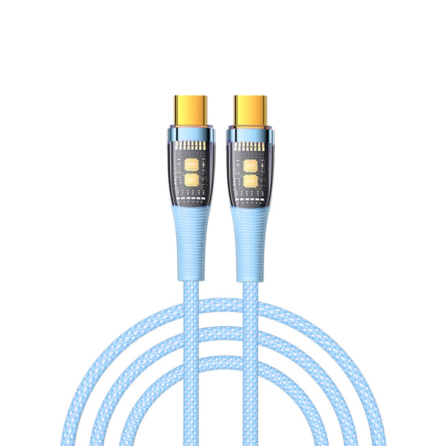 Type-C to Type-C Transparent Charging Sync Data Cable