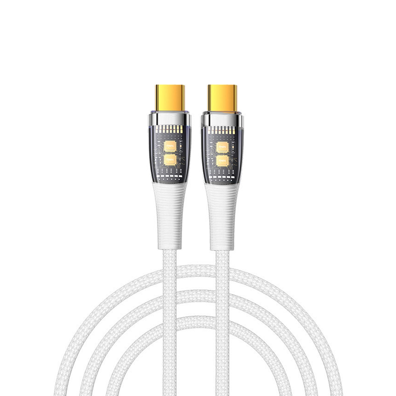 Type-C to Type-C Transparent Charging Sync Data Cable