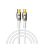 Type-C to Type-C Transparent Charging Sync Data Cable