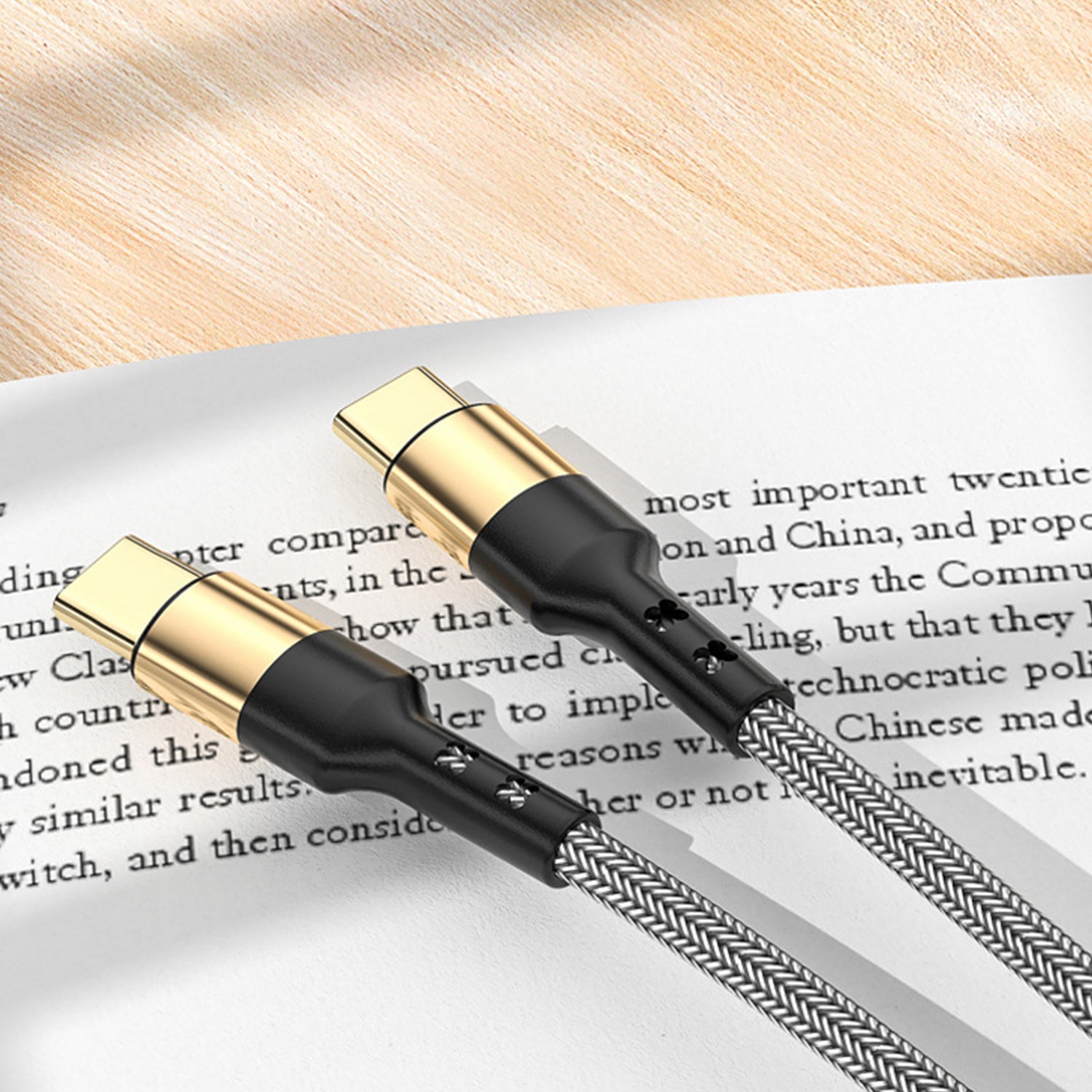 60W Fast Charge PD Type-C to Type-C Charger Cable Compatible With iPhone 15 Series-Black