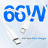 66W PD (Type-C to Type-C) 3FT Fast Charge Cable Compatible With iPhone 15 Series-White