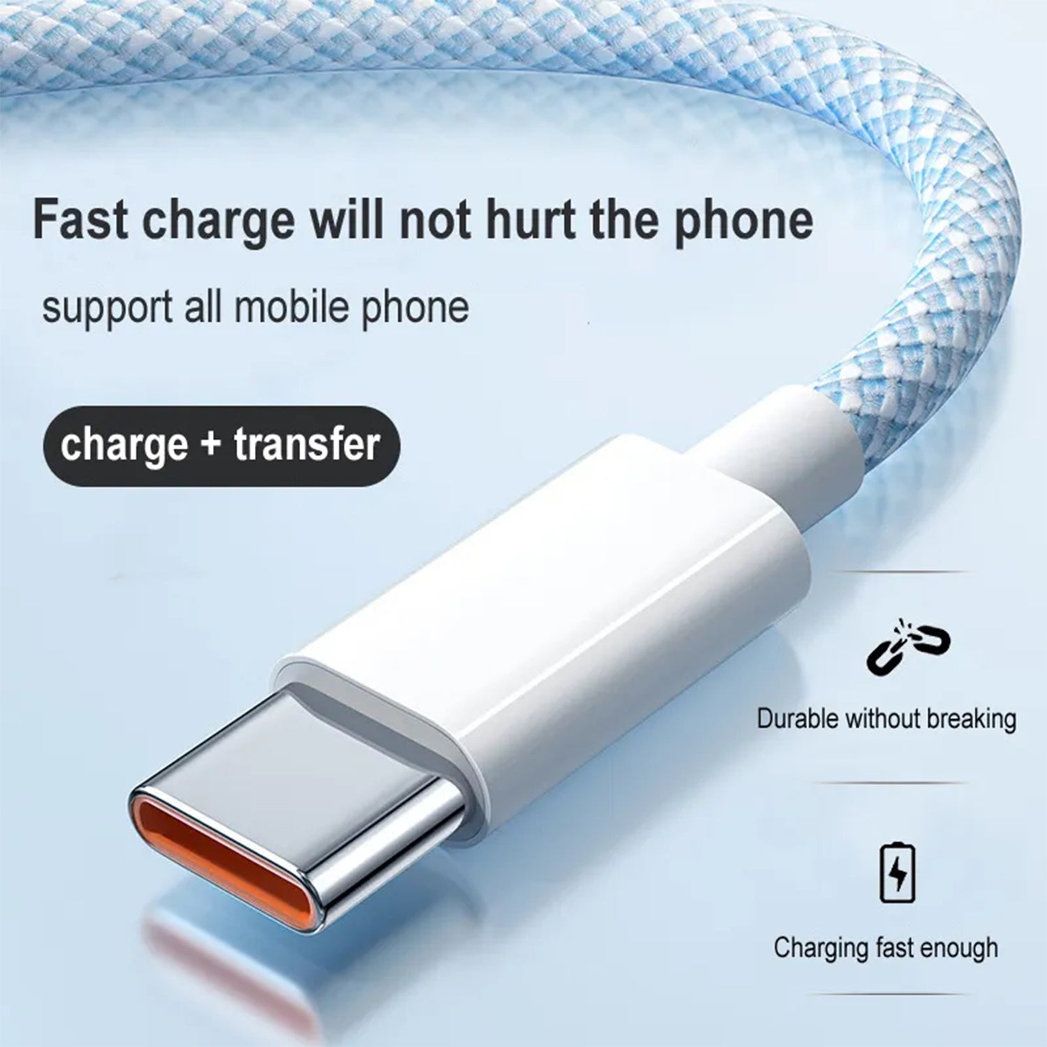 60W PD (Type-C to Type-C)3FT Fast Charge Cable Compatible With iPhone 15 Series