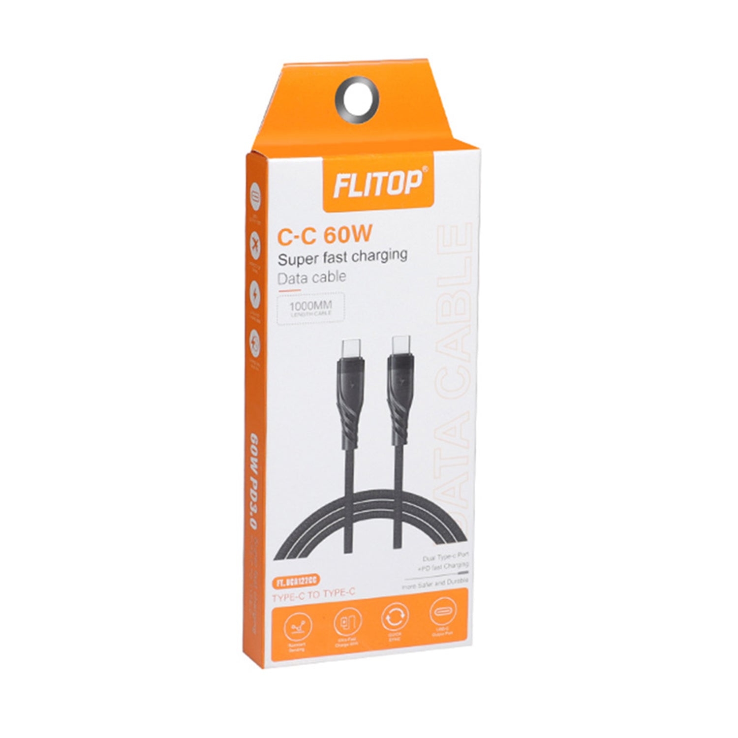 60W PD Type-C To Type-C 6FT Fast Charging Data Cable Compatible With iPhone 15 Series
