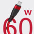 60W PD Type-C To Type-C 6FT Fast Charging Data Cable Compatible With iPhone 15 Series