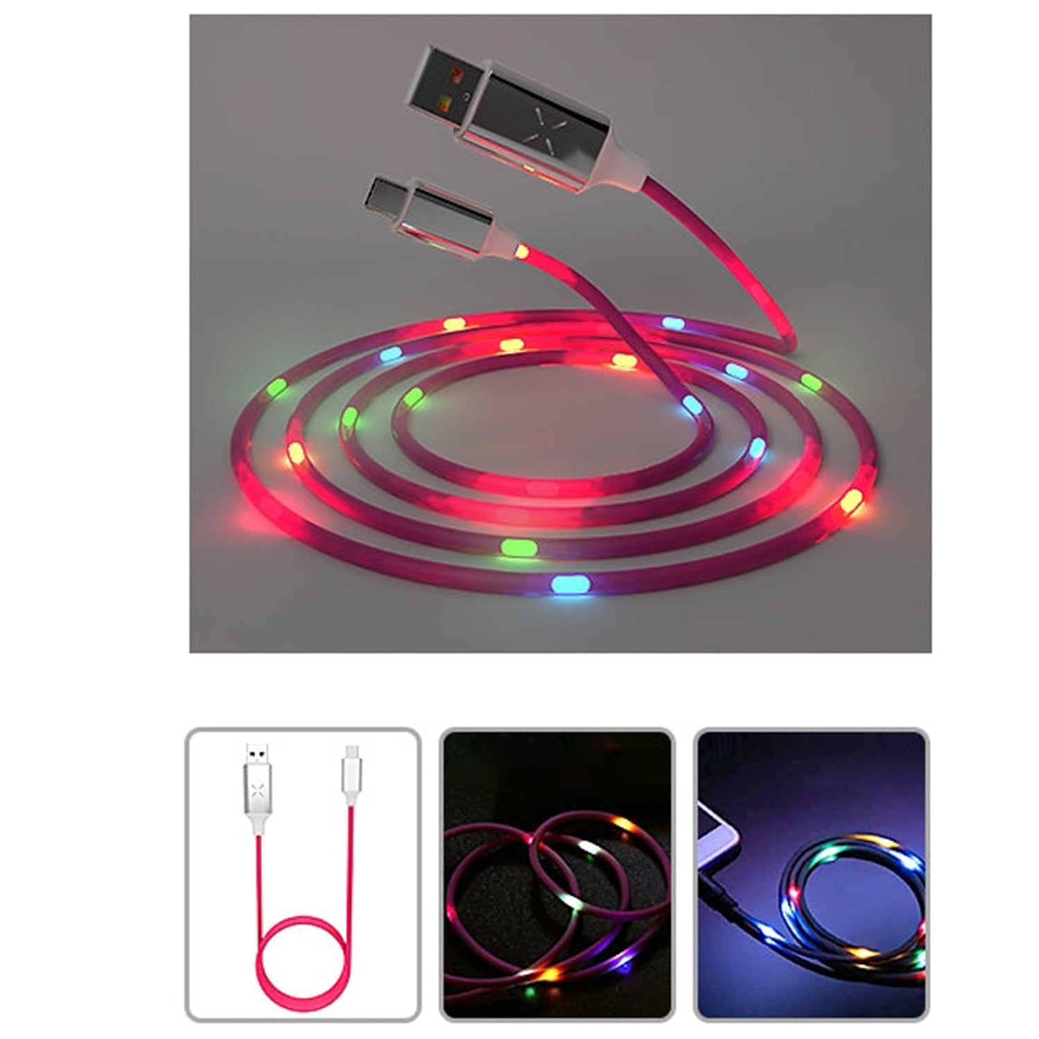 Voice controlled USB-C  Lightning flash data line,USB Charging Cable