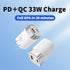 33W PD 2 port (Type-C+USB-A) is used for quick chargers