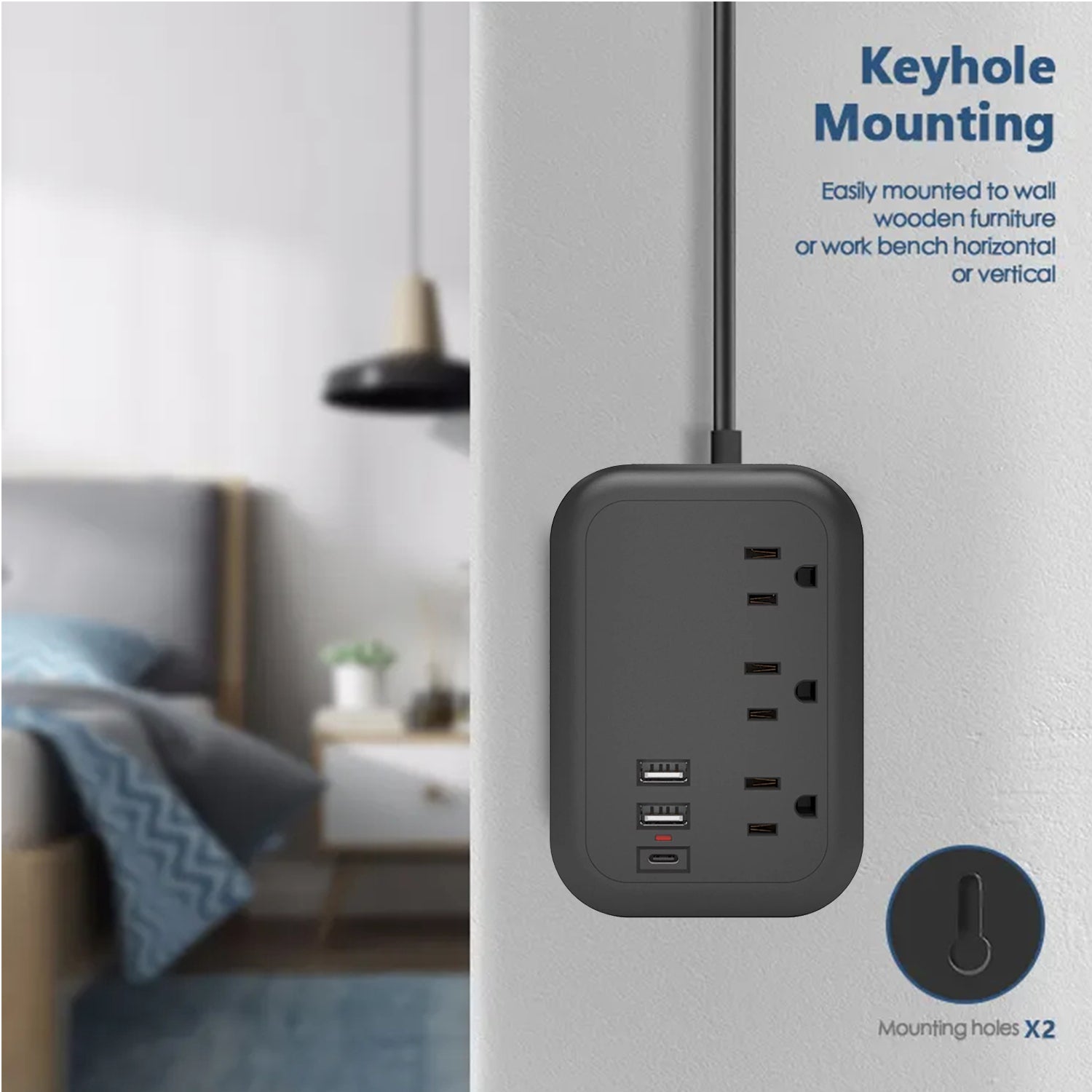 Power Strip Multifunctional Socket Smart Portable Socket Travel Socket Mini Socket USB Ports Wire Core Copper Material