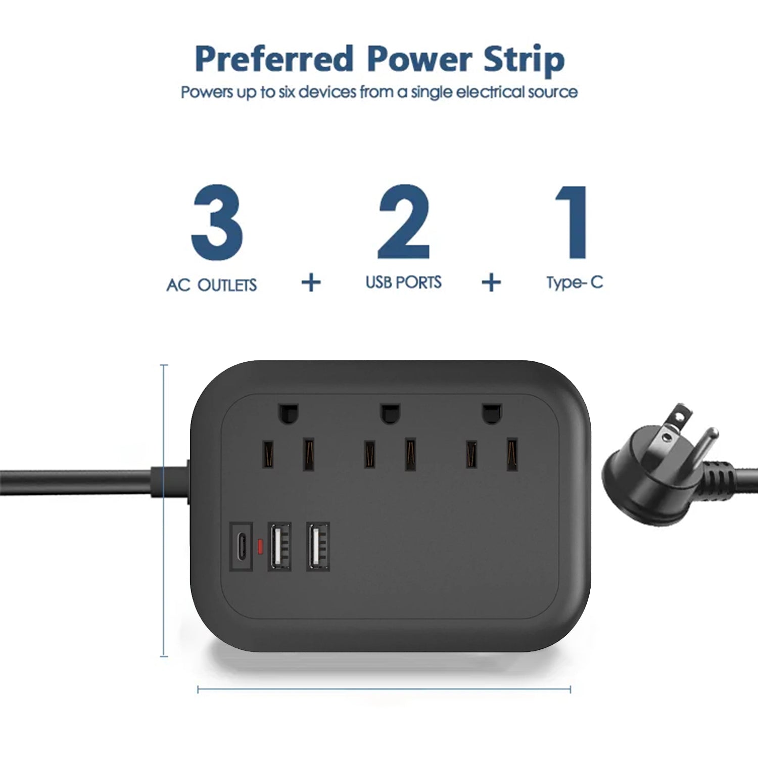 Power Strip Multifunctional Socket Smart Portable Socket Travel Socket Mini Socket USB Ports Wire Core Copper Material
