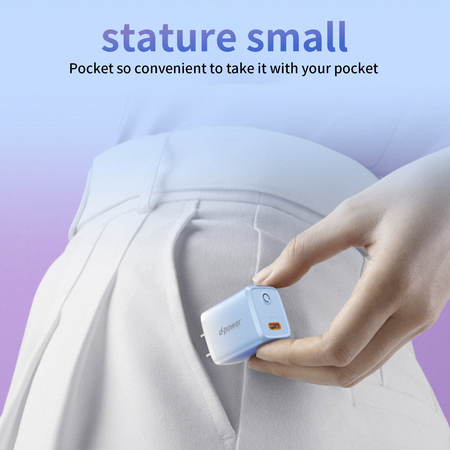 20W PD (Type-C+Lightning) dazzle  quick chargers-Blue