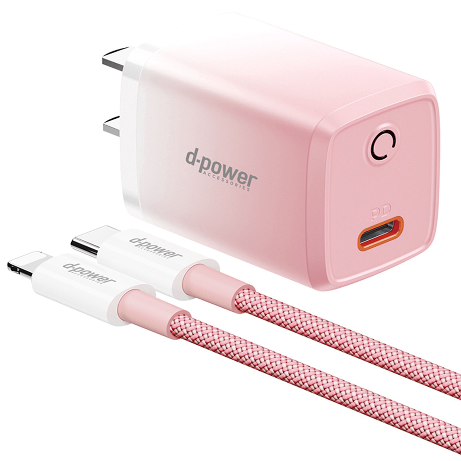 20W PD (Type-C+Lightning) dazzle  quick chargers-Blue