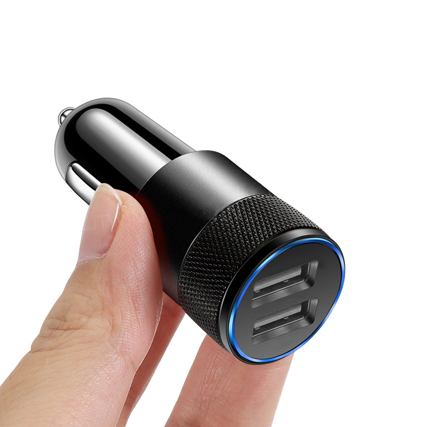 2A -1A Half Metal Interface Car Adapter Dual Ports for Mobile Phones