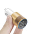 2A -1A Half Metal Interface Car Adapter Dual Ports for Mobile Phones