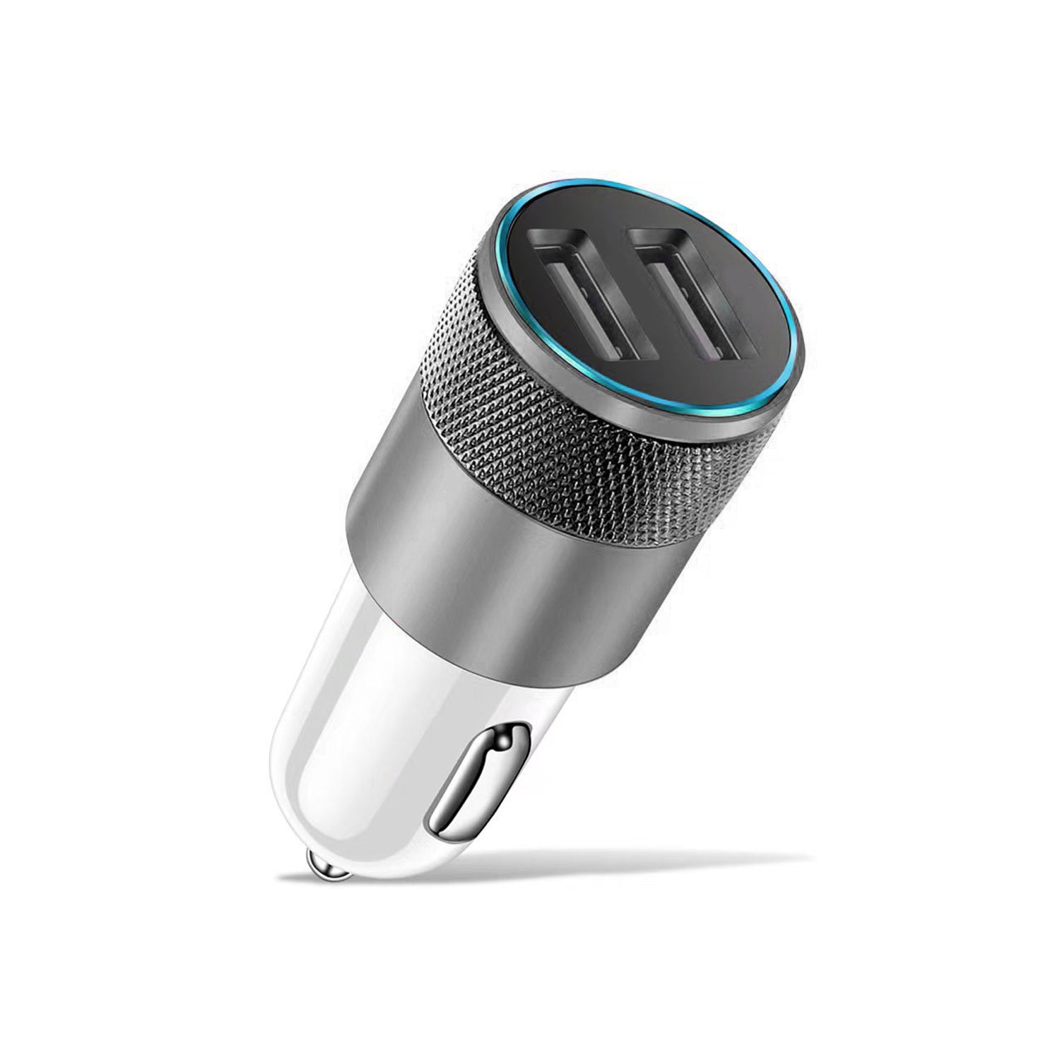 2A -1A Half Metal Interface Car Adapter Dual Ports for Mobile Phones