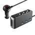 Voltage display function 3 in 1 4 USB cigarette car charger with quick charger