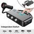 Voltage display function 3 in 1 4 USB cigarette car charger with quick charger