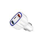 3 Ports (QC3.0+USB3.5+Type C) Car Adapter for iPhone 13/12/11 and Other Devices