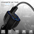 3 Ports (QC3.0+USB3.5+Type C) Car Adapter for iPhone 13/12/11 and Other Devices