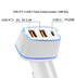 20W three-port (USB3.0 + Type-c) LED lights  automotive adapters-White