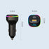 65W (USB3.0 + Type-c)2-port LED lights  automotive adapters-Black