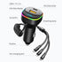 PD 65W+QC3.0 3in1 Charging line Multifunctional vehicle Fast Charging Adapter Compatible With iPhone 15 Series