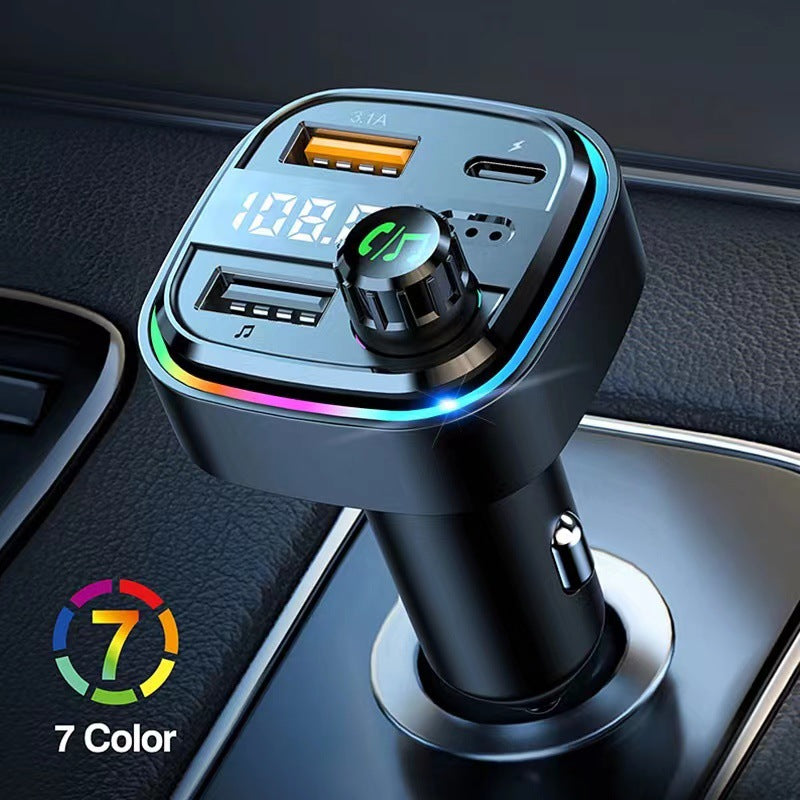 20W Bluetooth MP3 Player Hands-Free Call FM Transmitter, Car Fast Charging Adapter Compatible With iPhone 15 Series-Black