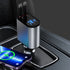 100w Type-C to Lightning Dual Port(USB＋Type-C）Car Fast Charge Cable Adapter Compatible With iPhone 15 Series-Black