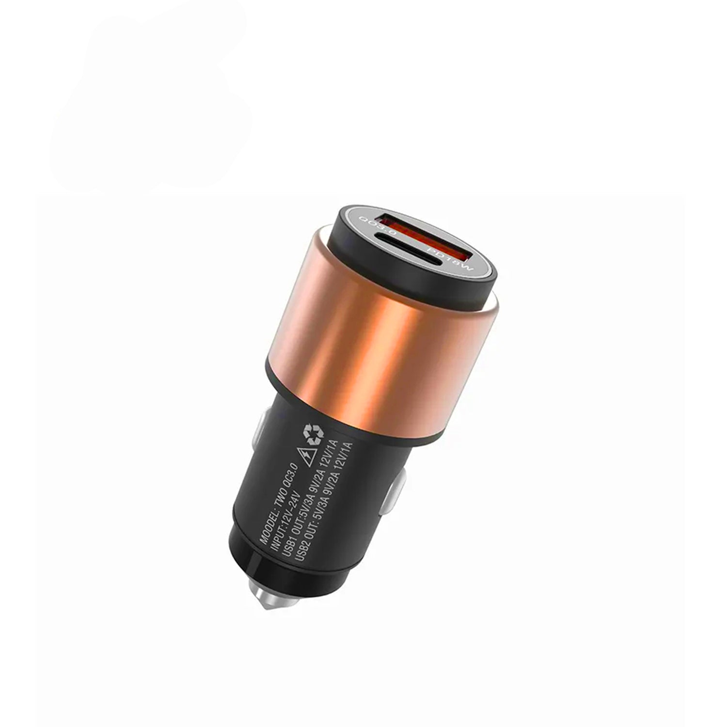 18W PD Type-C＋USB Multifunctional Universal Vehicle Car Fast Charging Adapter Compatible With iPhone 15 Series