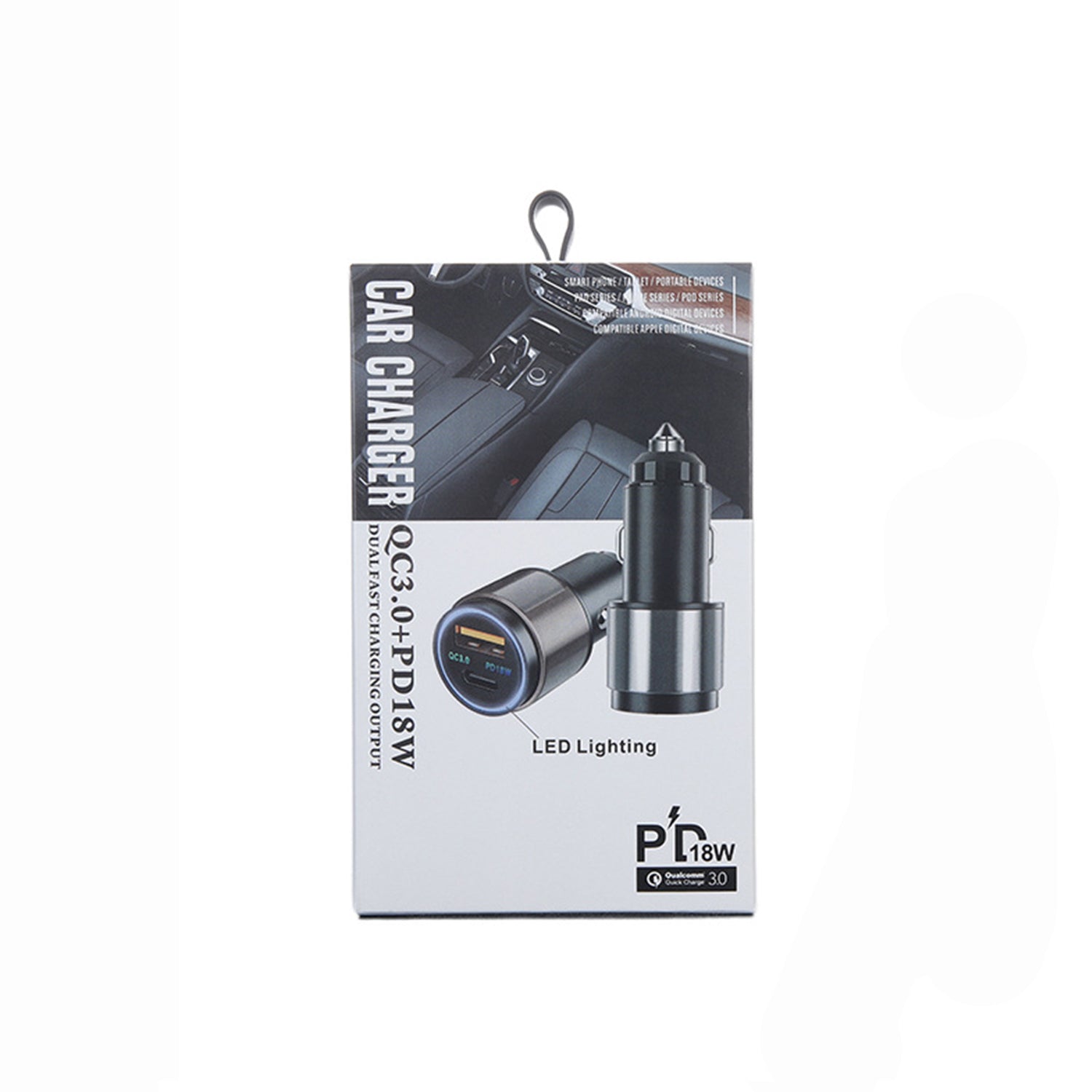 18W PD Type-C＋USB Multifunctional Universal Vehicle Car Fast Charging Adapter Compatible With iPhone 15 Series