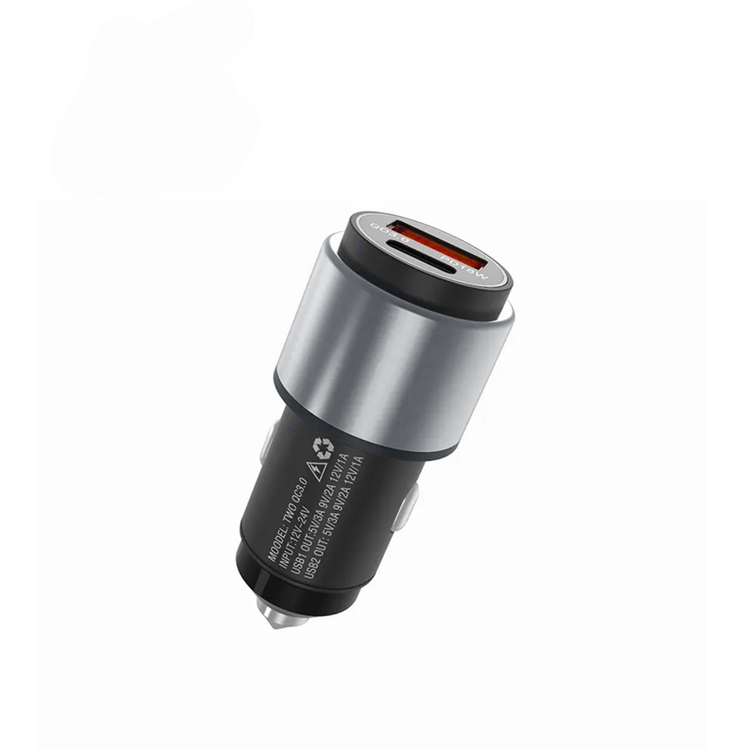 18W PD Type-C＋USB Multifunctional Universal Vehicle Car Fast Charging Adapter Compatible With iPhone 15 Series
