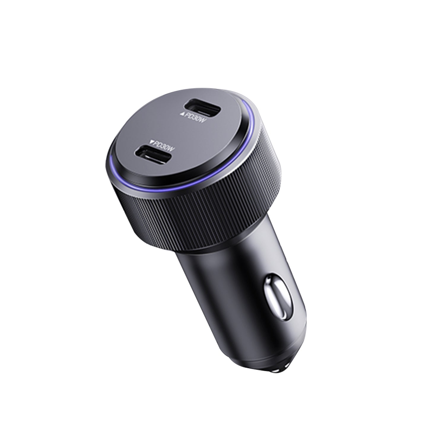 USB C 60W Car Charger, Dual Type C Car Fast Charging Adapter Compatible With iPhone 15 Series-Black
