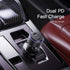 USB C 60W Car Charger, Dual Type C Car Fast Charging Adapter Compatible With iPhone 15 Series-Black