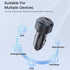 USB C 60W Car Charger, Dual Type C Car Fast Charging Adapter Compatible With iPhone 15 Series-Black