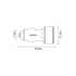 USB C 60W Car Charger, Dual Type C Car Fast Charging Adapter Compatible With iPhone 15 Series-Black