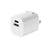 PD 20W 2 prots foldable USB / USB-C home adapter wall charger-White
