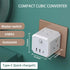 3 USB Ports 4-Sided Socket Power Fast Charging Adapter-White