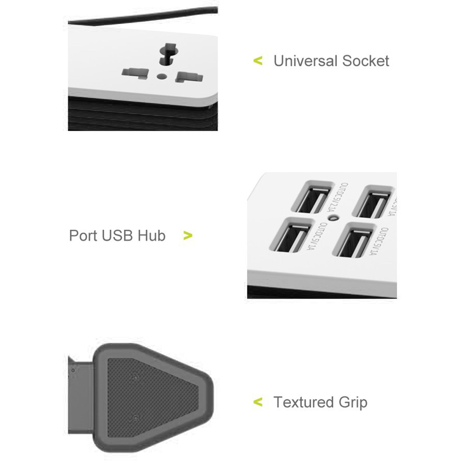 Multi-Port USB Charger Wall Charger extension PowerPort 4
