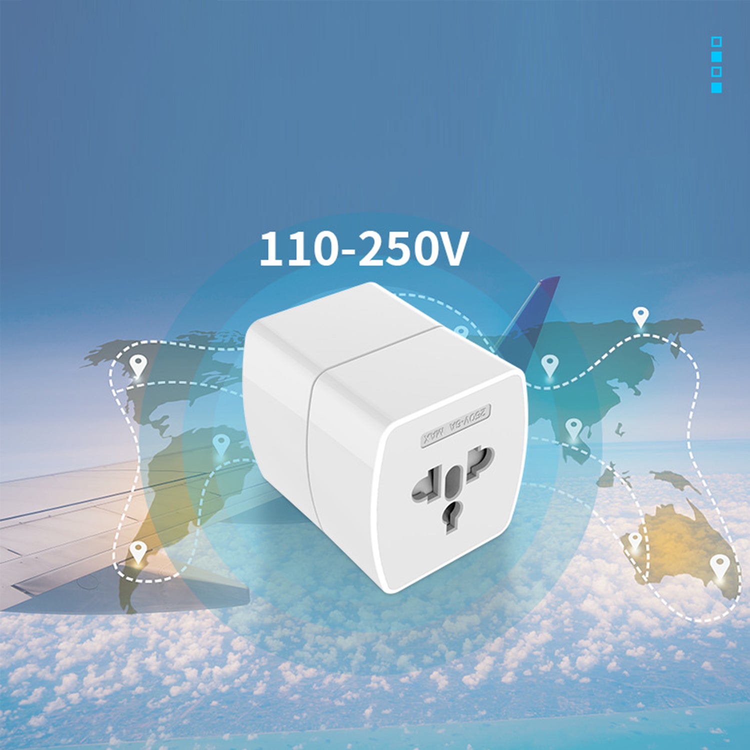 Universal Plug Converter Fast Charging Adapter-White