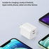 35W PD(2 Type-C ports)Gallium Nitride Folding design Fast Charging Adapter Compatible With iPhone 15 Series-White
