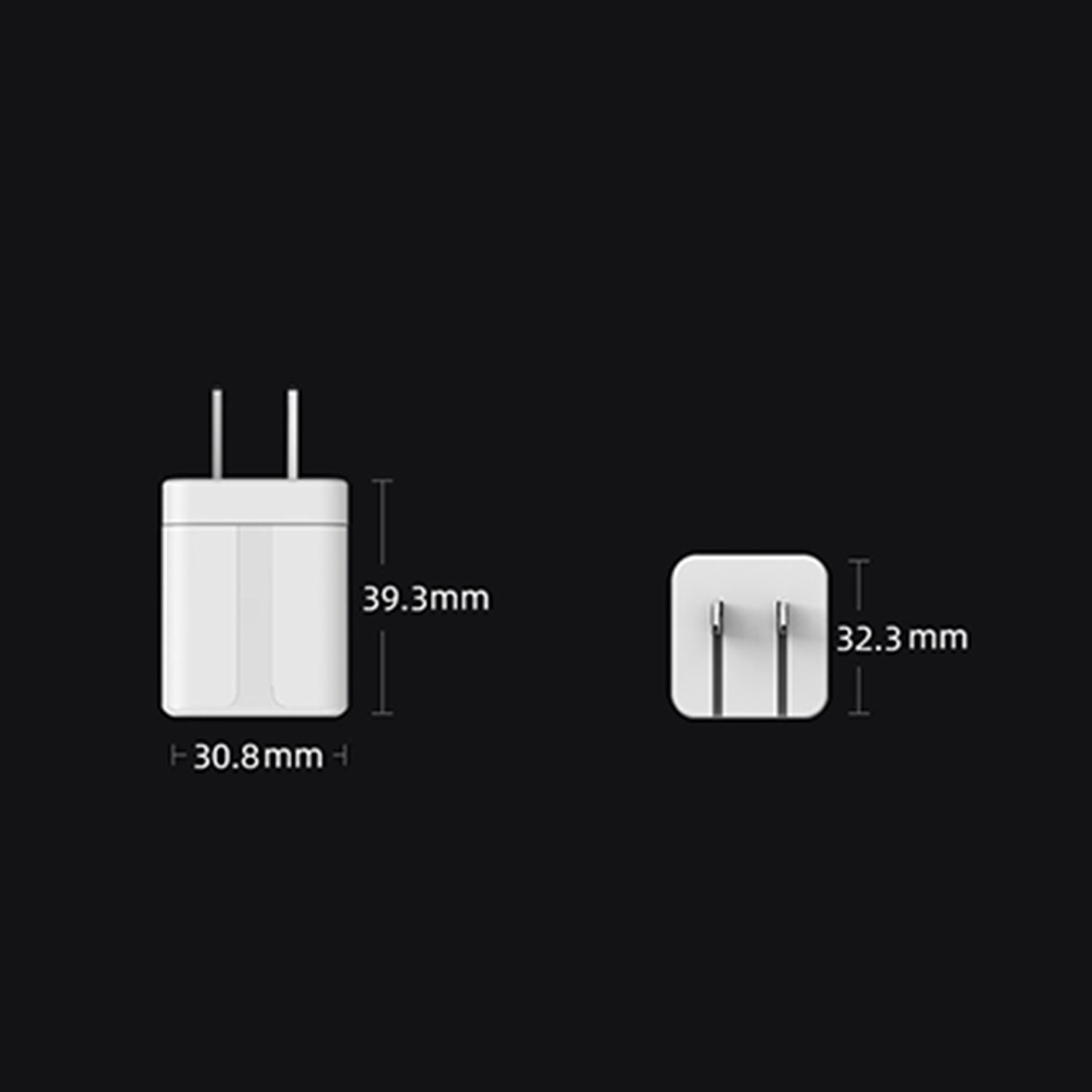35W PD(2 Type-C ports)Gallium Nitride Folding design Fast Charging Adapter Compatible With iPhone 15 Series-White