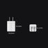 35W PD(2 Type-C ports)Gallium Nitride Folding design Fast Charging Adapter Compatible With iPhone 15 Series-White