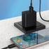 35W USB + Type-C Power Dual Port Fast Charging Adapter Compatible With iPhone 15 Series-Black