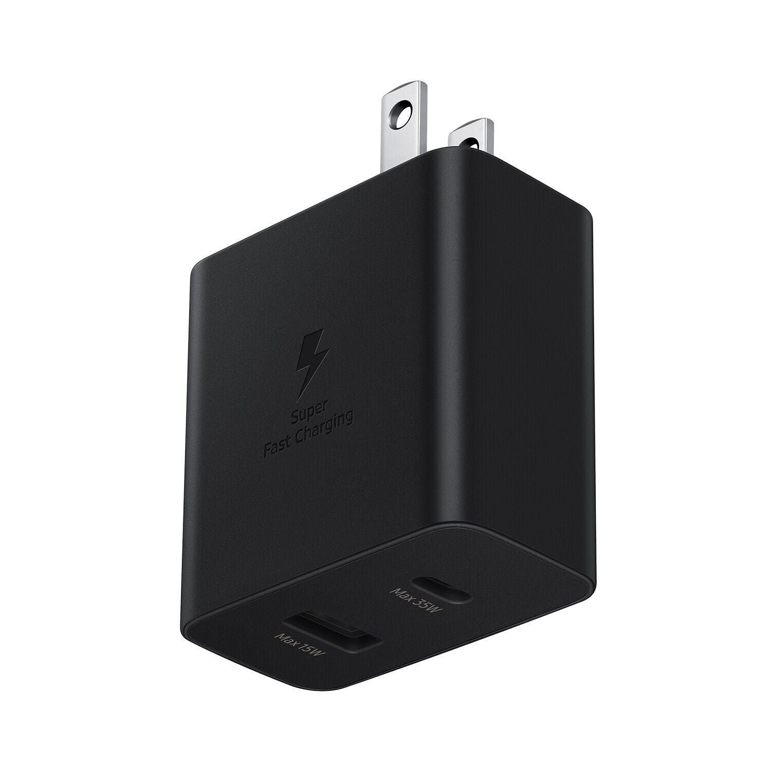 35W USB + Type-C Power Dual Port Fast Charging Adapter Compatible With iPhone 15 Series-Black