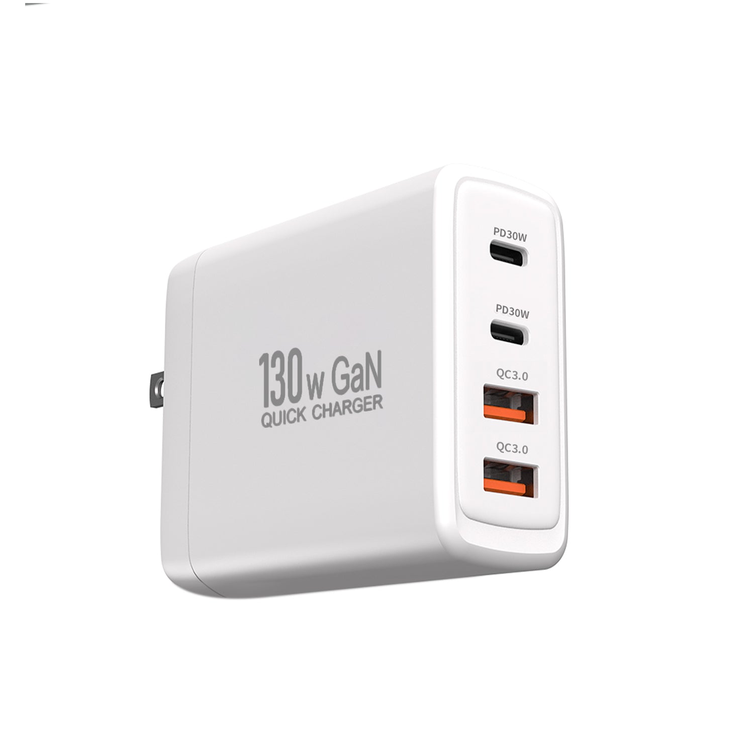 USB-A＋Type-C PD 4 Multi-Port Charging 130w Gallium Nitride Charger USB-C Mobile Phone Fast Charging Adapter Compatible With iPhone 15 Series