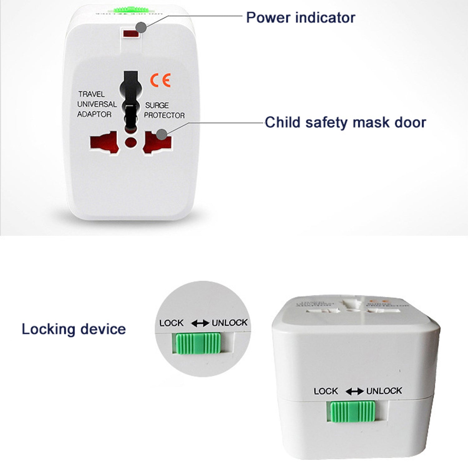 All in One Universal Travel Adapter With 2 USB Charging Port