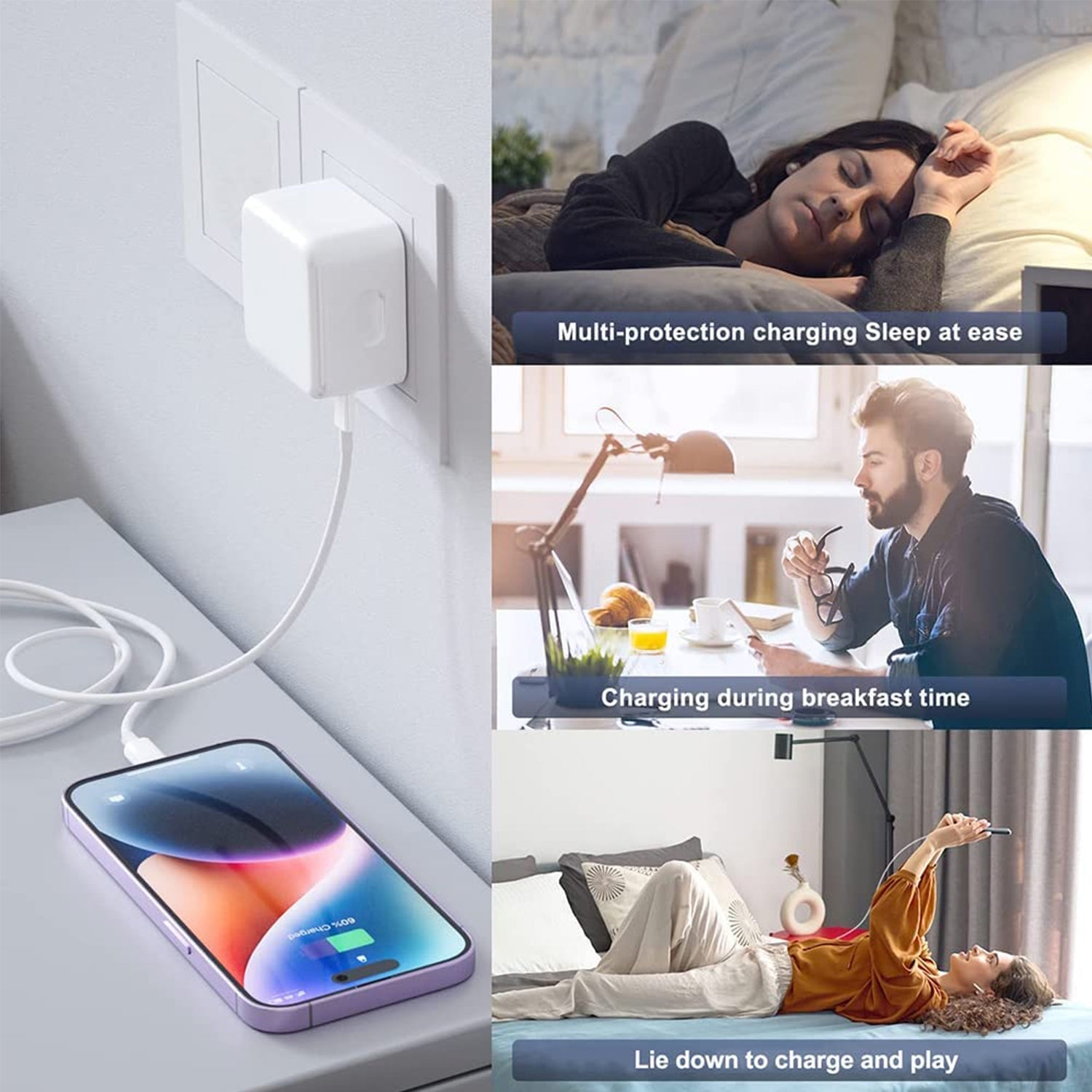 35W double PD double-port fast charge adapter