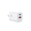30W PD 2 port (USB 3.0 +PD) is used for Fast Charging Adapter Compatible With iPhone 15 Series-White